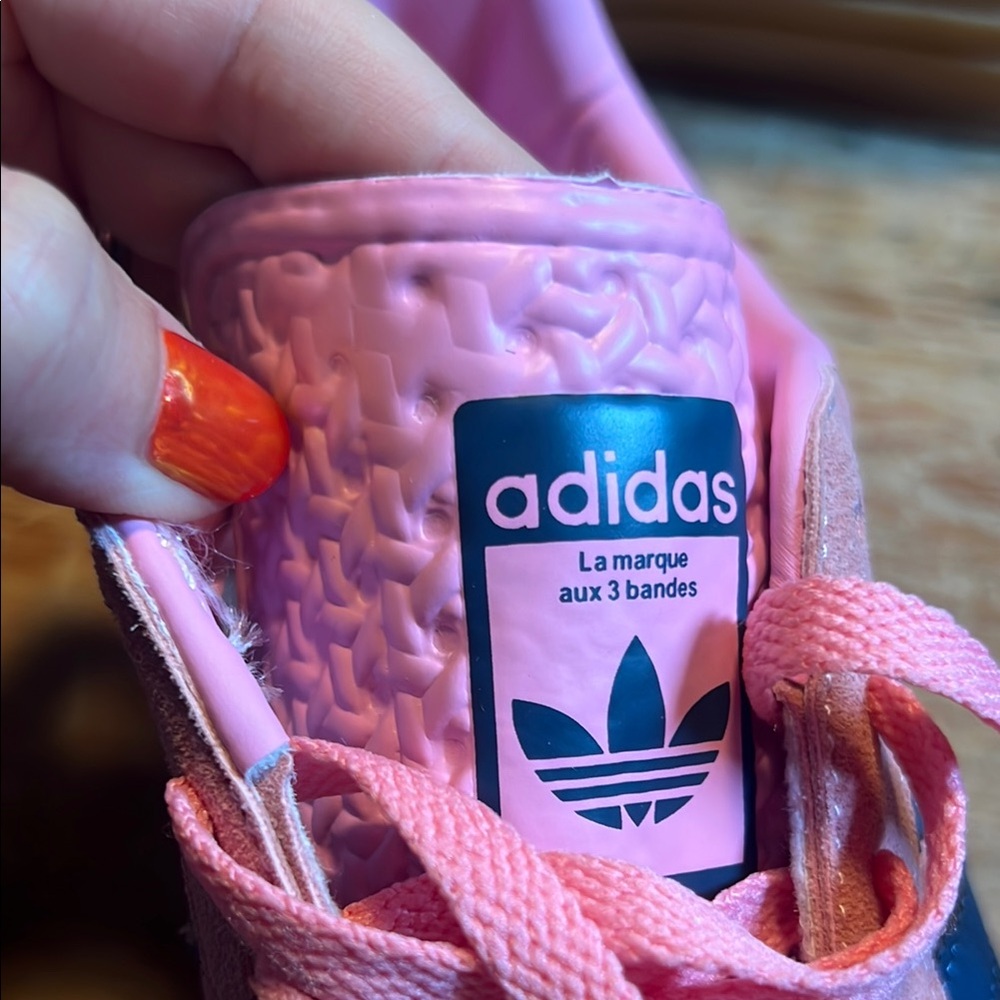 Adidas Pink and Navy Gazelle Sneakers - Picture 11 of 11